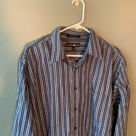 Beverly Hills Polo Club Button Down Shirt Striped - Picture 4 of 8